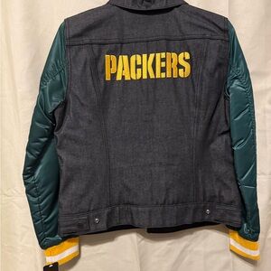 Levi's Dark Gray and Green Varsity Jacket